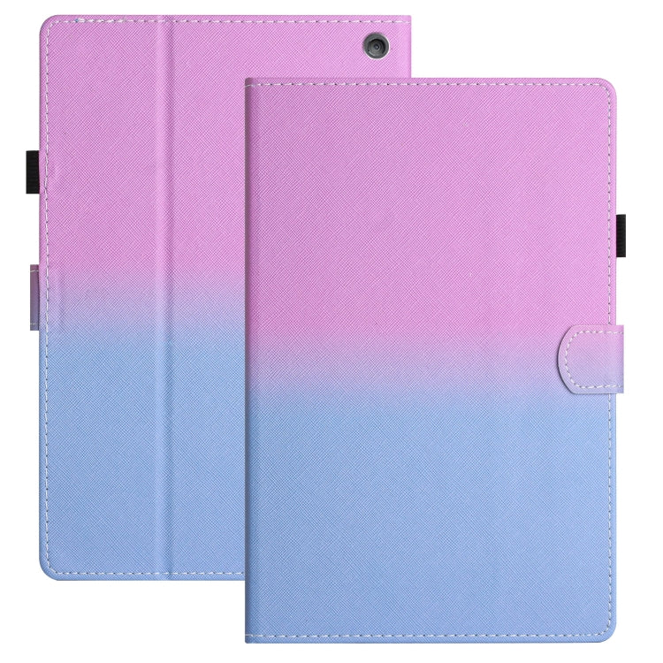 For Amazon Kindle Fire HD10 / HD10 Plus 2021 Stitching Gradient Leather Tablet Case