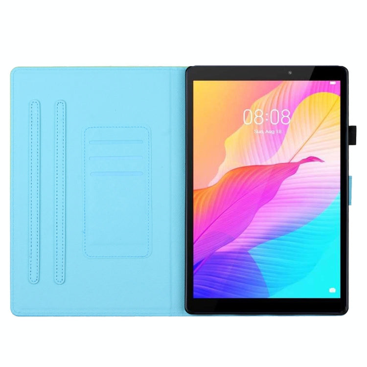 For Samsung Galaxy Tab A8 2021 X205 / X200 Stitching Gradient Leather Tablet Case
