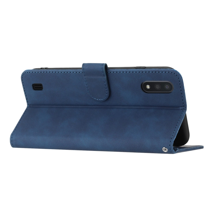 For Samsung Galaxy A01/M01 Heart Pattern Skin Feel Leather Phone Case
