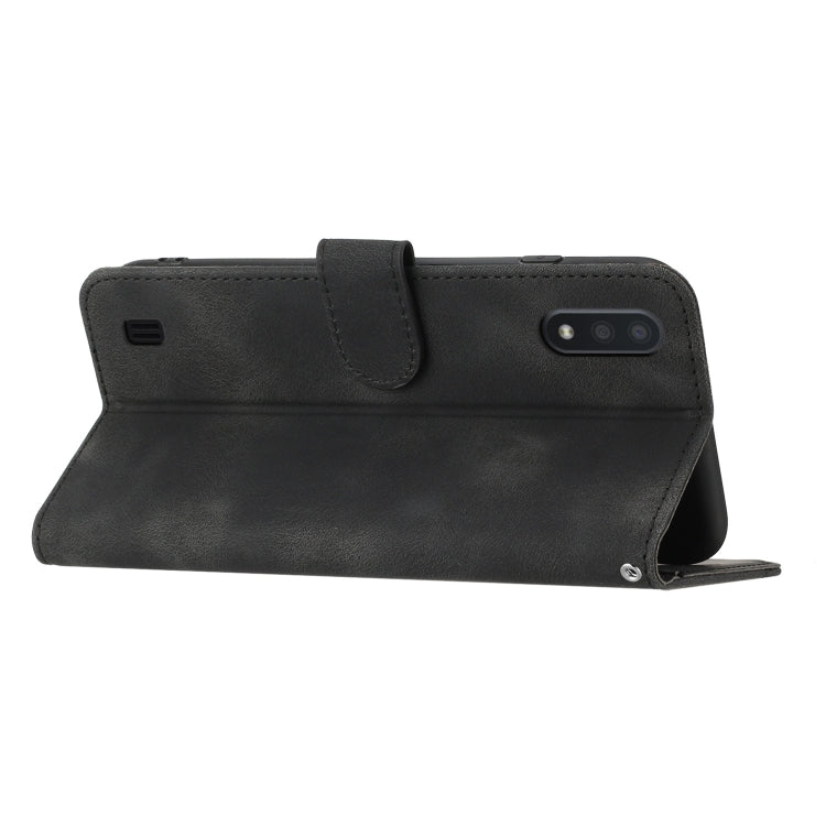 For Samsung Galaxy A01/M01 Heart Pattern Skin Feel Leather Phone Case