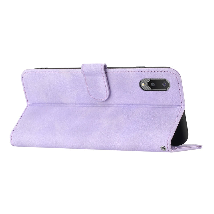 For Samsung Galaxy A02 EU Version Heart Pattern Skin Feel Leather Phone Case