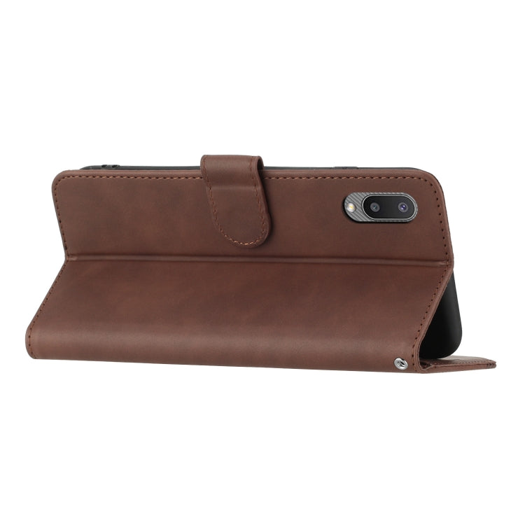 For Samsung Galaxy A02 EU Version Heart Pattern Skin Feel Leather Phone Case