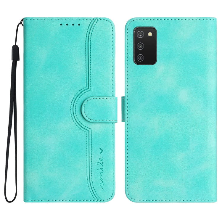 For Samsung Galaxy A03s 166mm Heart Pattern Skin Feel Leather Phone Case