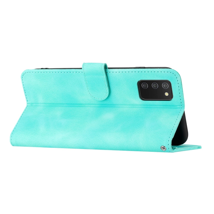 For Samsung Galaxy A03s 166mm Heart Pattern Skin Feel Leather Phone Case