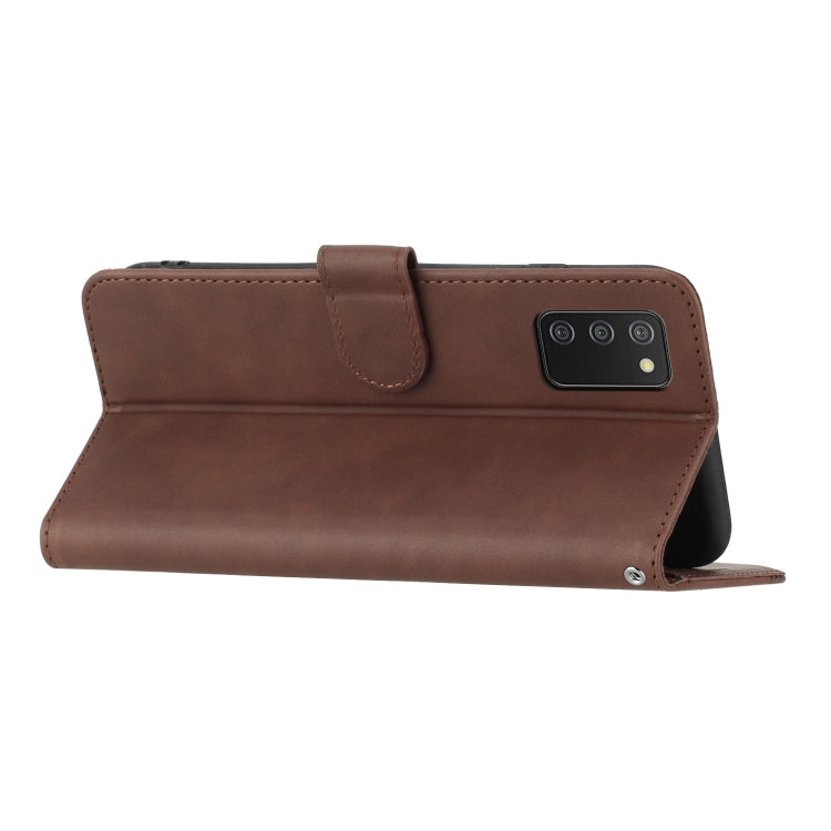 For Samsung Galaxy A03s 166mm Heart Pattern Skin Feel Leather Phone Case