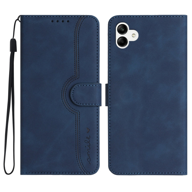 For Samsung Galaxy A04e Heart Pattern Skin Feel Leather Phone Case