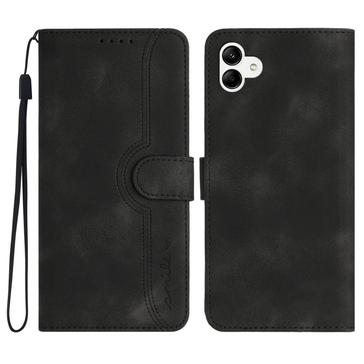 For Samsung Galaxy A04e Heart Pattern Skin Feel Leather Phone Case