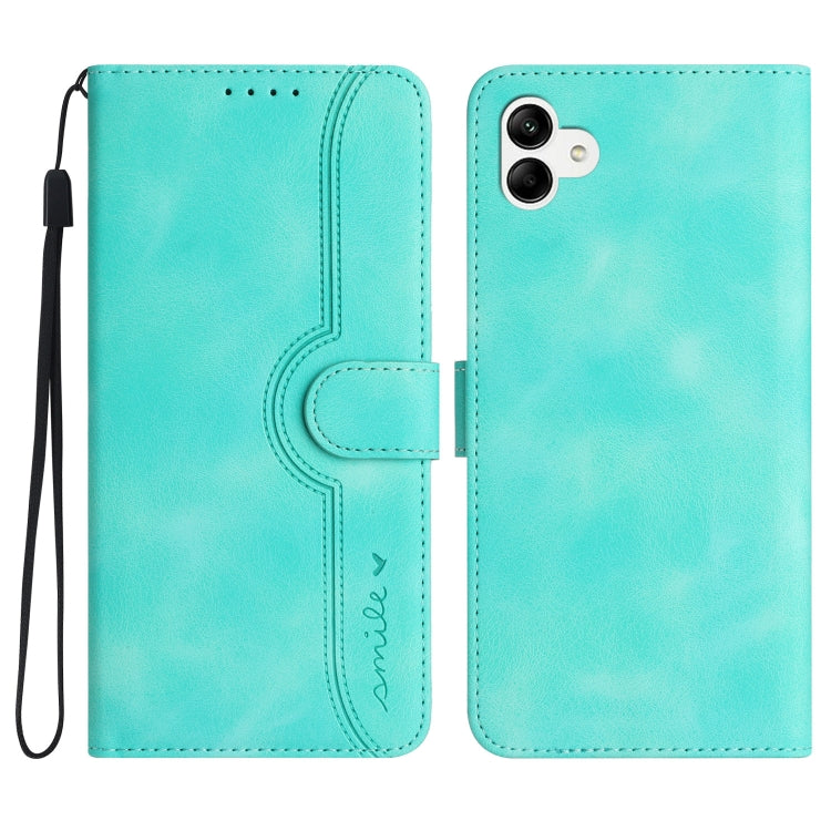 For Samsung Galaxy A04e Heart Pattern Skin Feel Leather Phone Case