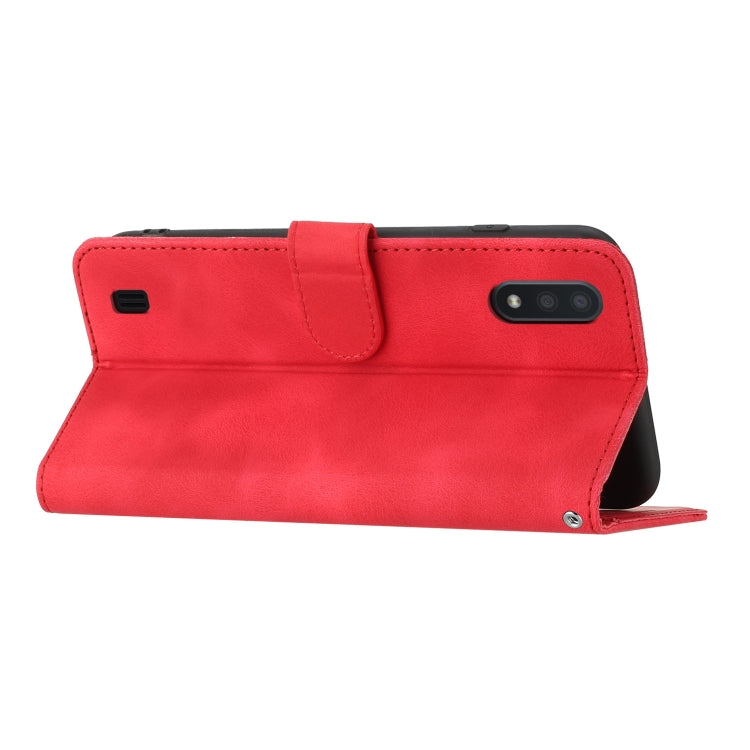 For Samsung Galaxy A10/M10 Heart Pattern Skin Feel Leather Phone Case