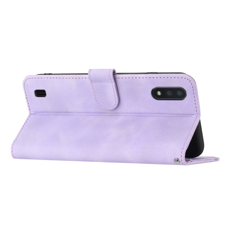 For Samsung Galaxy A10/M10 Heart Pattern Skin Feel Leather Phone Case
