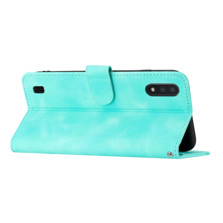 For Samsung Galaxy A10/M10 Heart Pattern Skin Feel Leather Phone Case