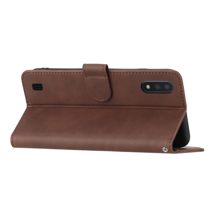 For Samsung Galaxy A10/M10 Heart Pattern Skin Feel Leather Phone Case