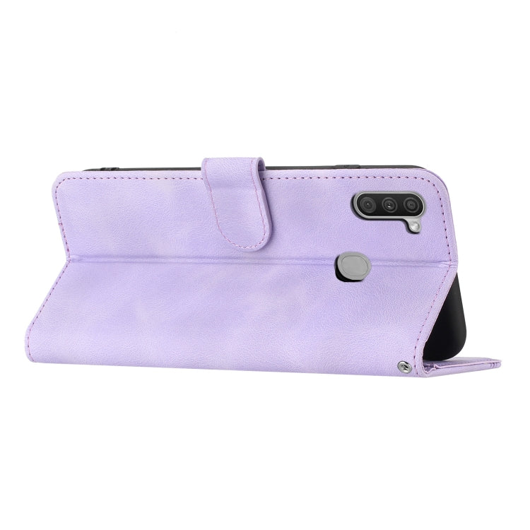 For Samsung Galaxy A11 EU Version Heart Pattern Skin Feel Leather Phone Case