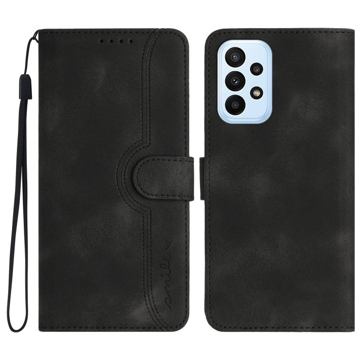 For Samsung Galaxy A33 5G Heart Pattern Skin Feel Leather Phone Case