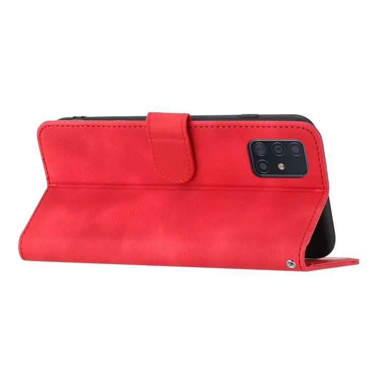 For Samsung Galaxy A51 4G Heart Pattern Skin Feel Leather Phone Case