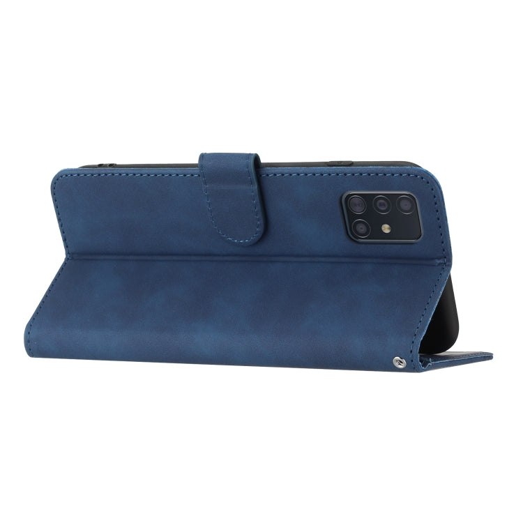 For Samsung Galaxy A51 4G Heart Pattern Skin Feel Leather Phone Case