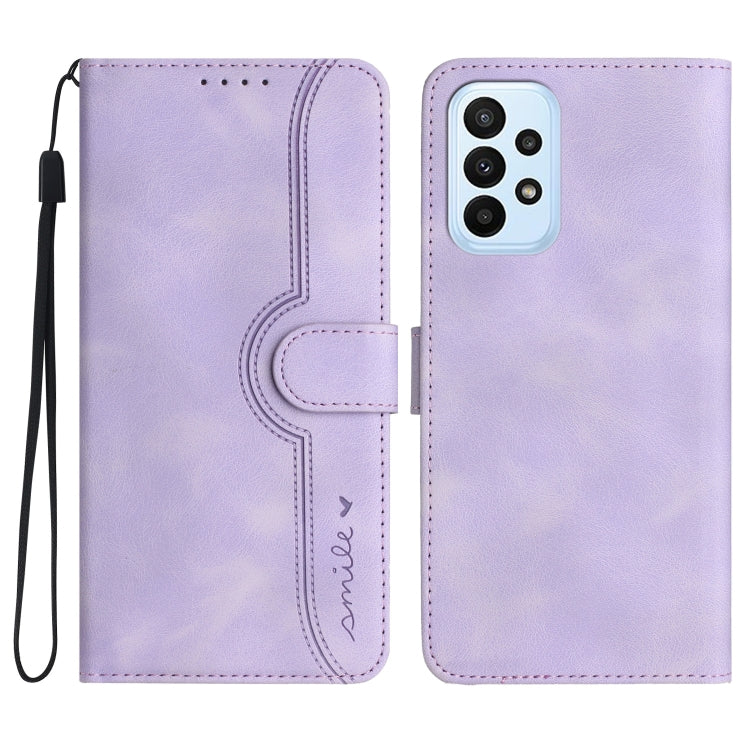 For Samsung Galaxy A53 5G Heart Pattern Skin Feel Leather Phone Case