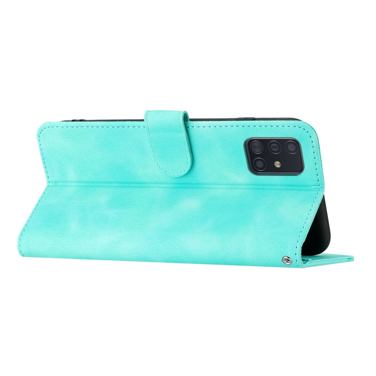 For Samsung Galaxy A71 4G Heart Pattern Skin Feel Leather Phone Case