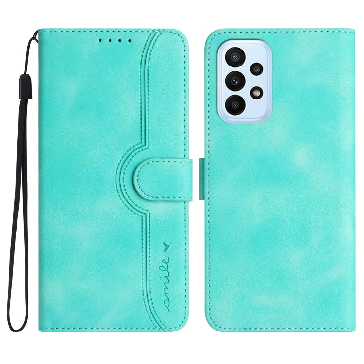 For Samsung Galaxy A73 5G Heart Pattern Skin Feel Leather Phone Case