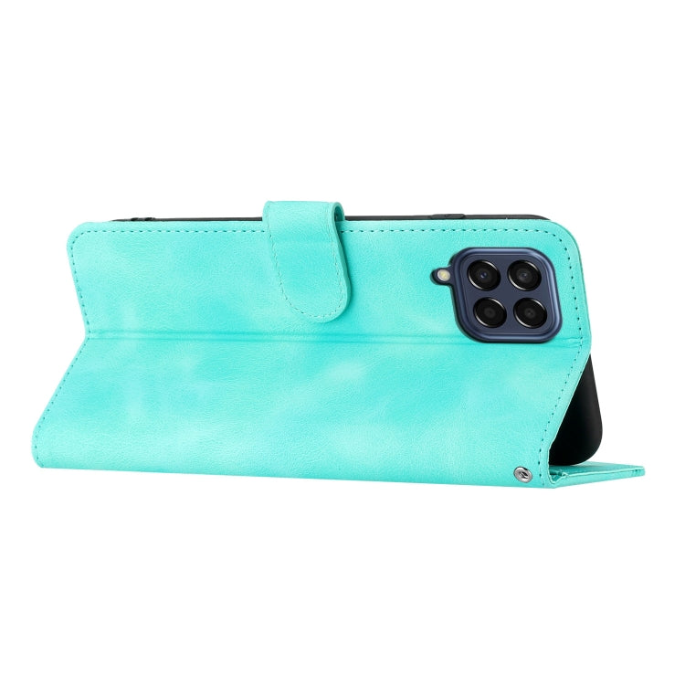 For Samsung Galaxy M53 5G Heart Pattern Skin Feel Leather Phone Case