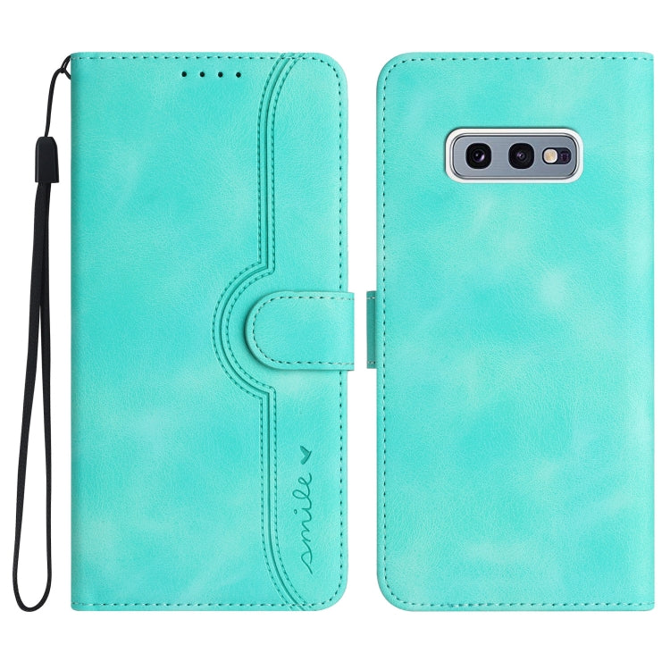 For Samsung Galaxy S10e Heart Pattern Skin Feel Leather Phone Case