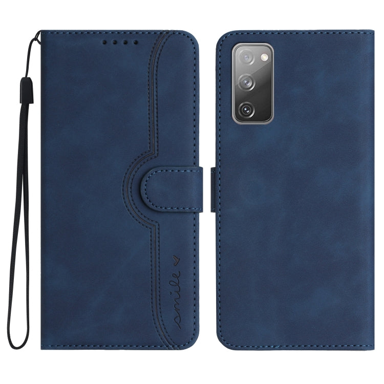 For Samsung Galaxy S20 FE 5G Heart Pattern Skin Feel Leather Phone Case