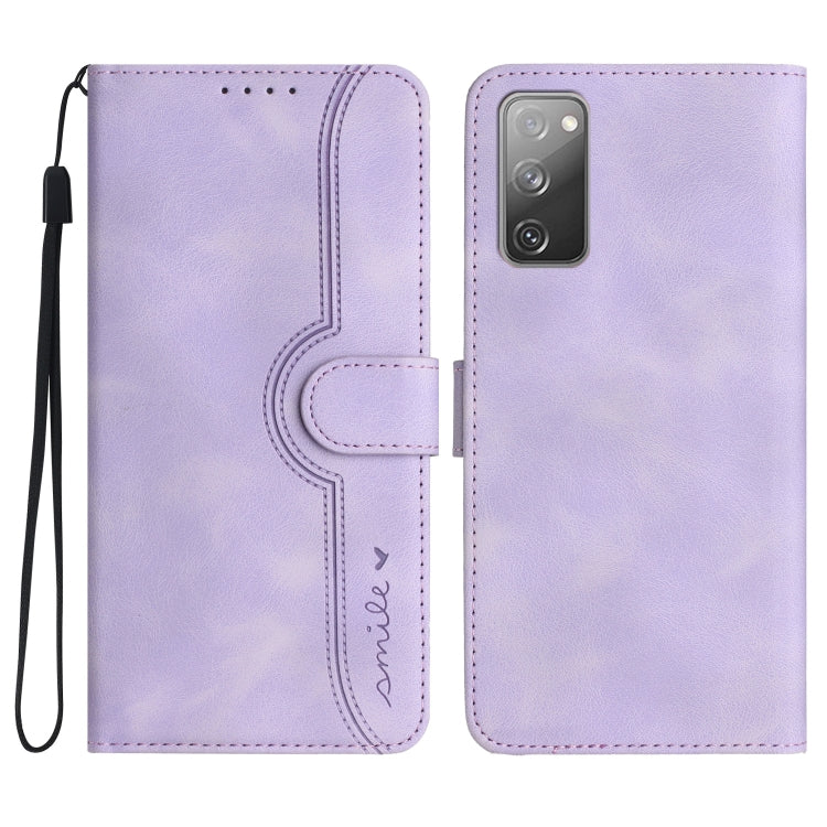 For Samsung Galaxy S20 FE 5G Heart Pattern Skin Feel Leather Phone Case