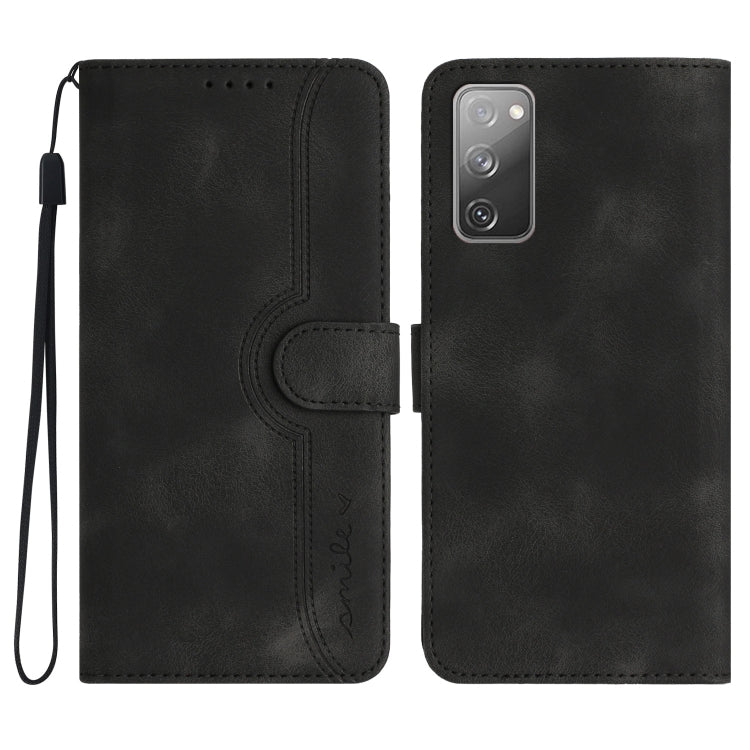 For Samsung Galaxy S20 FE 5G Heart Pattern Skin Feel Leather Phone Case