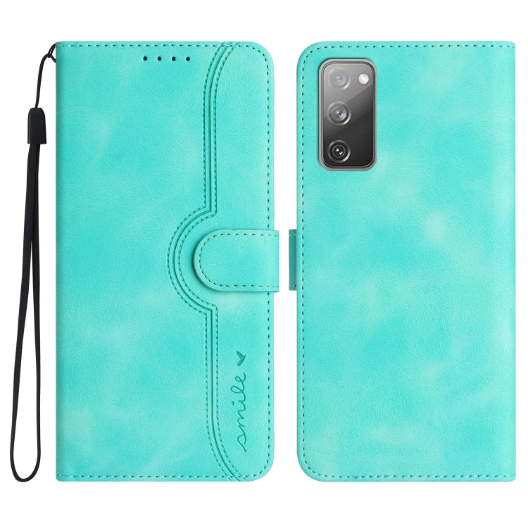 For Samsung Galaxy S20 FE 5G Heart Pattern Skin Feel Leather Phone Case