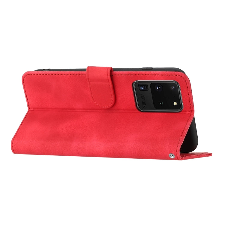 For Samsung Galaxy S20 Ultra Heart Pattern Skin Feel Leather Phone Case