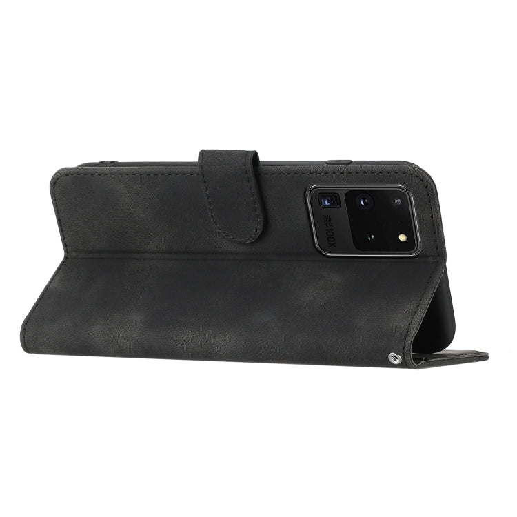 For Samsung Galaxy S20 Ultra Heart Pattern Skin Feel Leather Phone Case