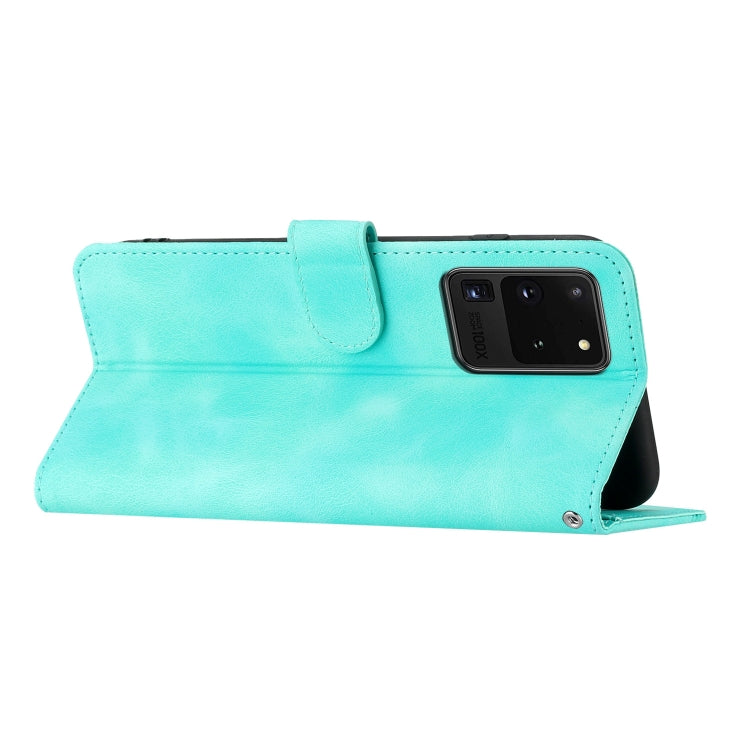 For Samsung Galaxy S20 Ultra Heart Pattern Skin Feel Leather Phone Case