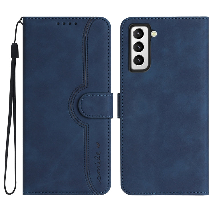 For Samsung Galaxy S21 FE 5G Heart Pattern Skin Feel Leather Phone Case