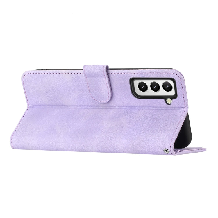 For Samsung Galaxy S21 FE 5G Heart Pattern Skin Feel Leather Phone Case