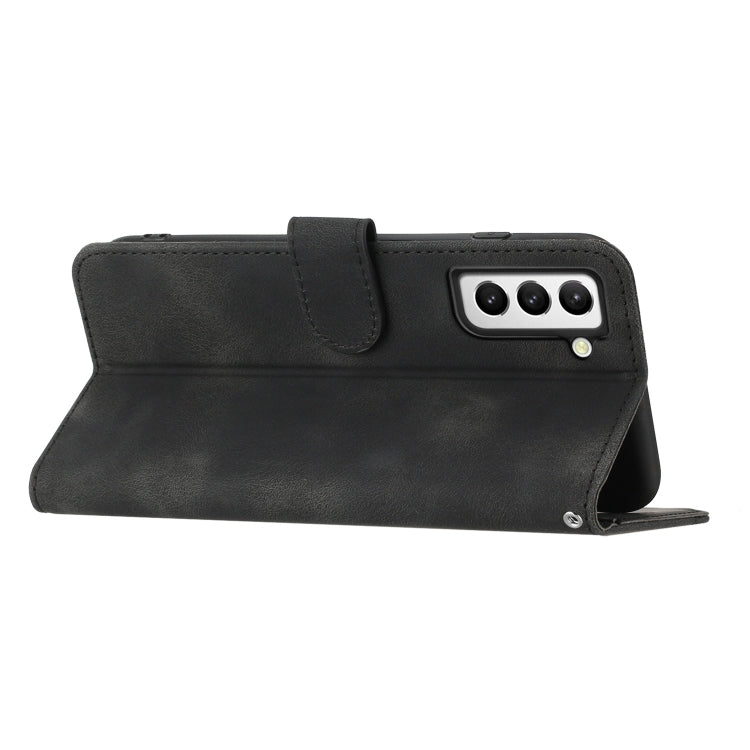 For Samsung Galaxy S21 FE 5G Heart Pattern Skin Feel Leather Phone Case