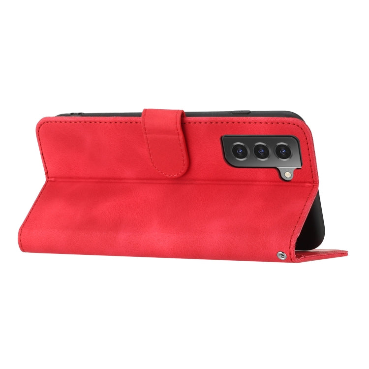 For Samsung Galaxy S22 5G Heart Pattern Skin Feel Leather Phone Case