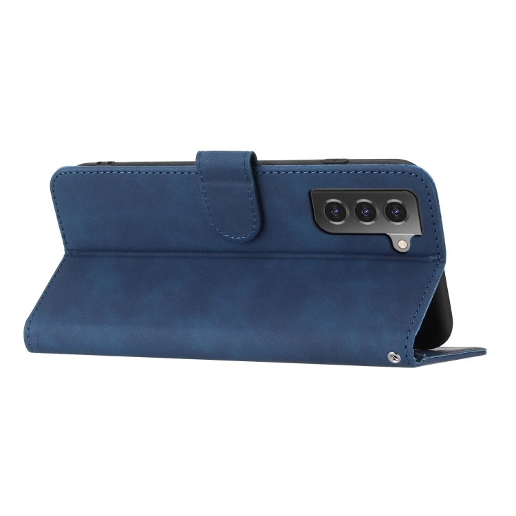 For Samsung Galaxy S22 5G Heart Pattern Skin Feel Leather Phone Case