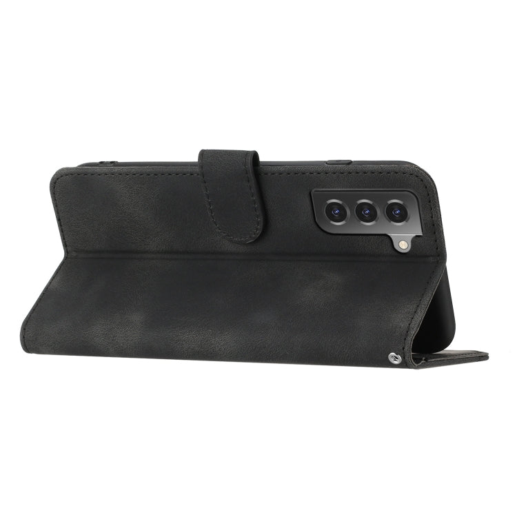 For Samsung Galaxy S22 5G Heart Pattern Skin Feel Leather Phone Case
