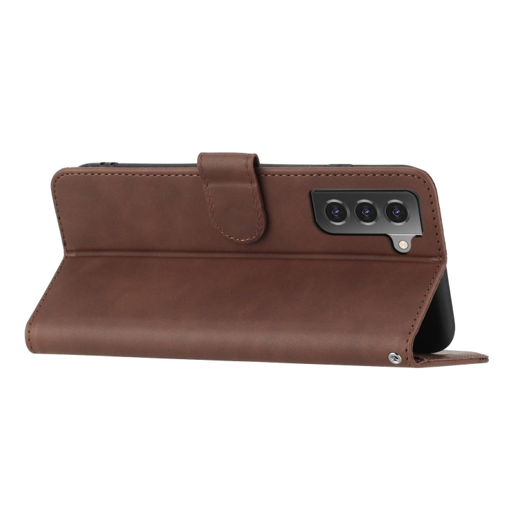 For Samsung Galaxy S22 5G Heart Pattern Skin Feel Leather Phone Case