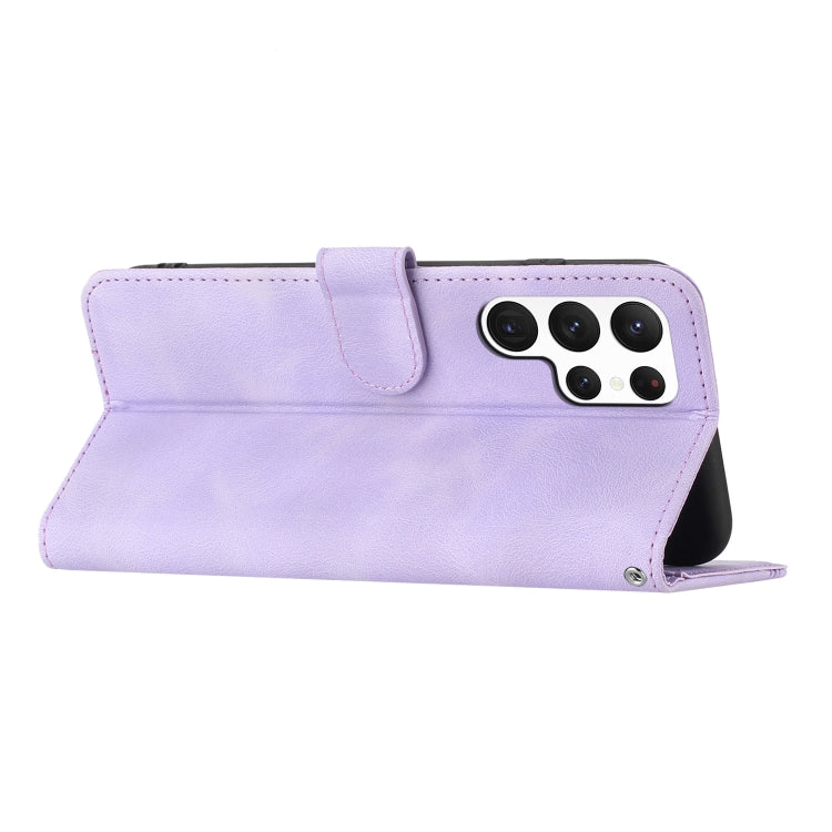 For Samsung Galaxy S22 Ultra 5G Heart Pattern Skin Feel Leather Phone Case