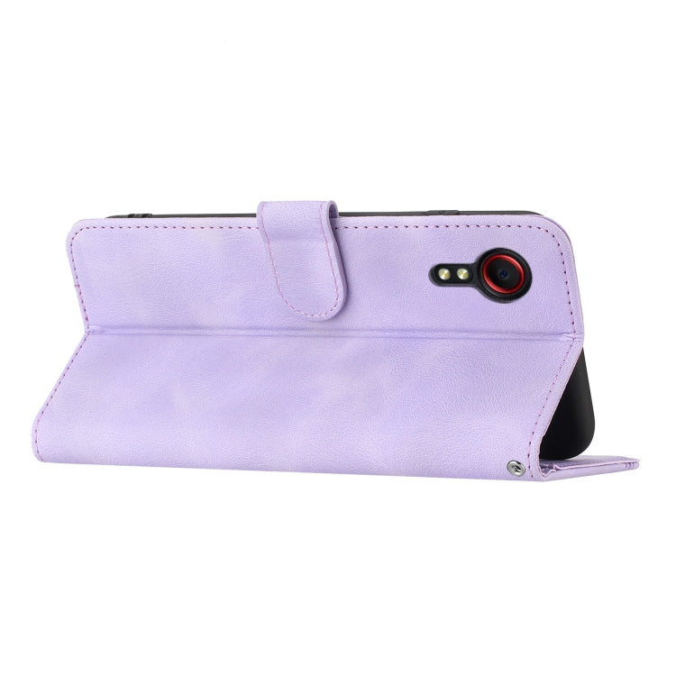 For Samsung Galaxy Xcover 5 Heart Pattern Skin Feel Leather Phone Case