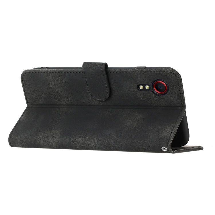 For Samsung Galaxy Xcover 5 Heart Pattern Skin Feel Leather Phone Case