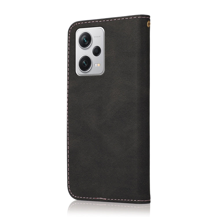 For Xiaomi Redmi Note 12 Pro+ 5G Dual-color Stitching Leather Phone Case