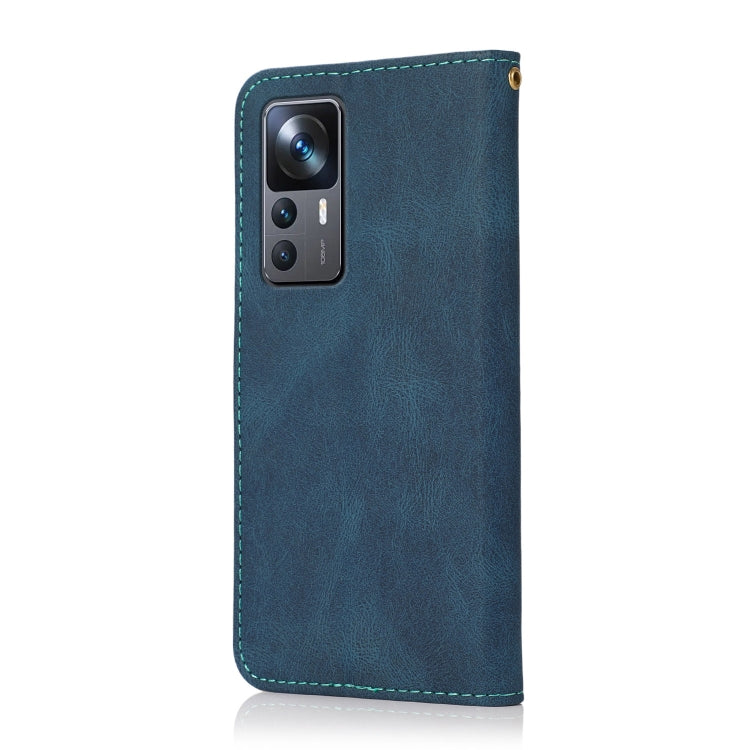 For Xiaomi Redmi K50 Ultra / Xiaomi 12T Pro / 12T Dual-color Stitching Leather Phone Case
