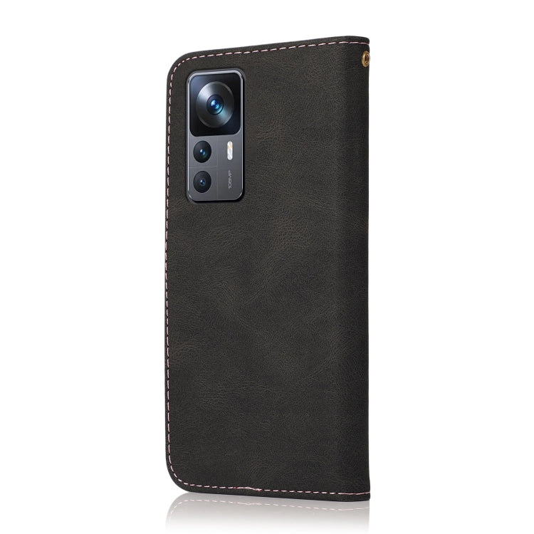 For Xiaomi Redmi K50 Ultra / Xiaomi 12T Pro / 12T Dual-color Stitching Leather Phone Case