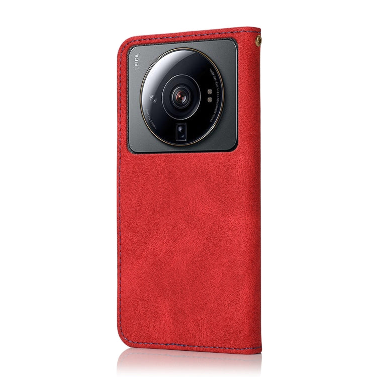 For Xiaomi 12S Ultra Dual-color Stitching Leather Phone Case