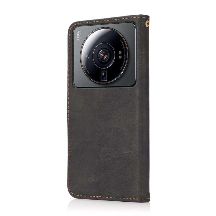 For Xiaomi 12S Ultra Dual-color Stitching Leather Phone Case