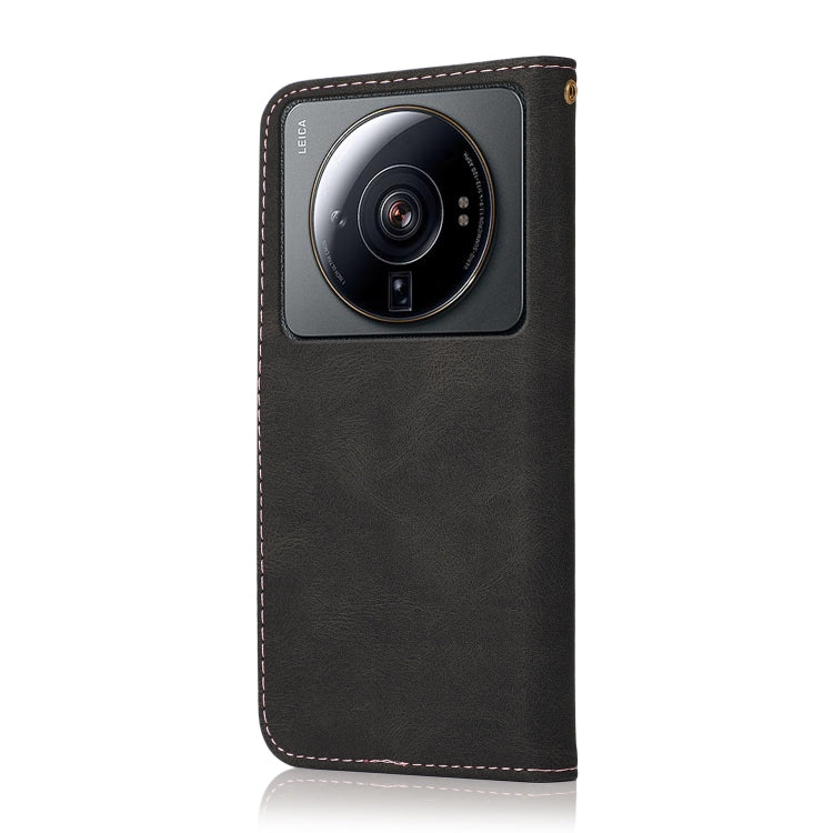 For Xiaomi 12S Ultra Dual-color Stitching Leather Phone Case