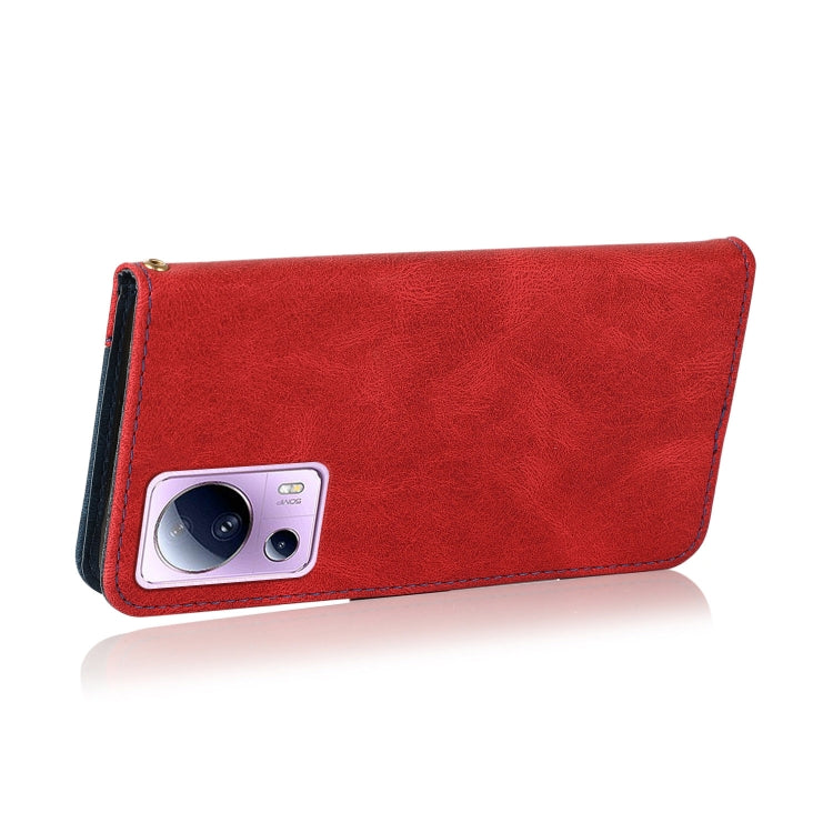 For Xiaomi Civi 2 Dual-color Stitching Leather Phone Case