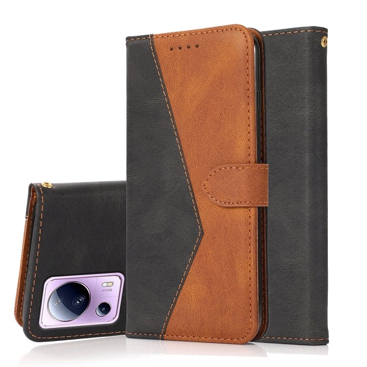 For Xiaomi Civi 2 Dual-color Stitching Leather Phone Case